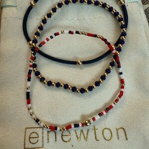 eNewton Navy and Multicolor Beaded Bracelet Set